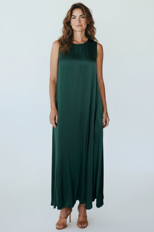 B-YU B-YU Long Tank Dress- Verde