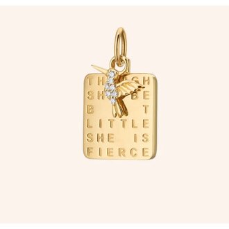 MONICA RICH KOSANN "She is Fierce" 18K Gold Charm with Diamond Hummingbird