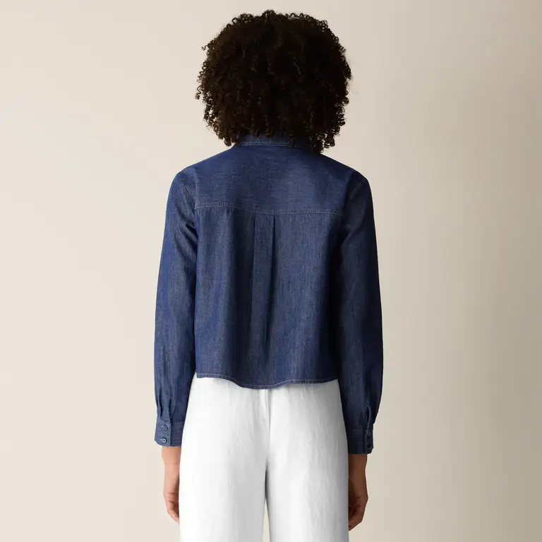 EILEEN FISHER EILEEN FISHER Classic Collar Short A-Line Shirt