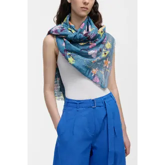 EPICE 70 x 180cm Carre Bandana Stole- Bluestone