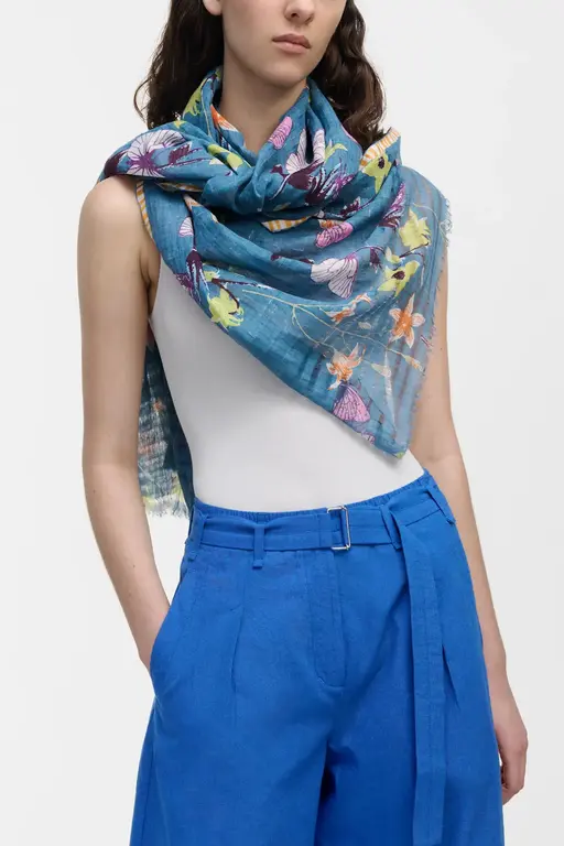 EPICE EPICE 70 x 180cm Carre Bandana Stole- Bluestone
