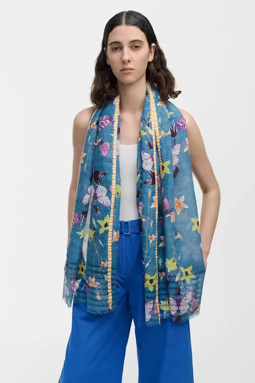 EPICE EPICE 70 x 180cm Carre Bandana Stole- Bluestone