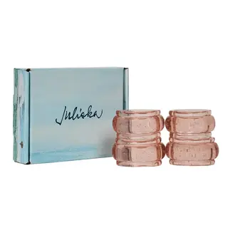 JULISKA Provence Napkin Ring Set of 4- Blush