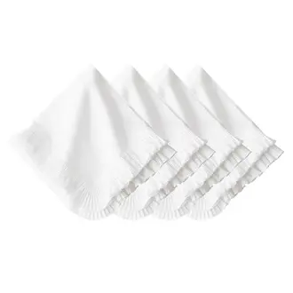 JULISKA Mademoiselle Napkin Set of 4- White