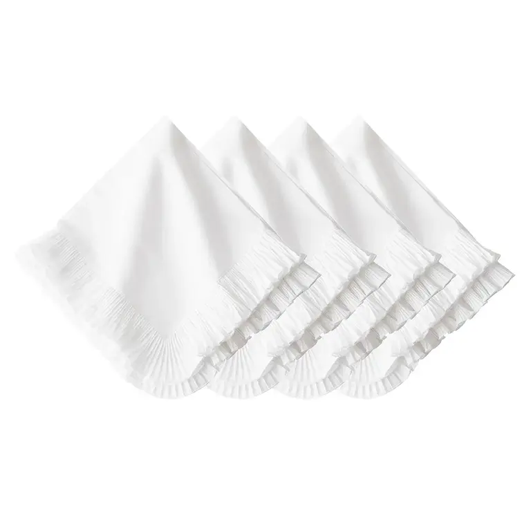 JULISKA JULISKA Mademoiselle Napkin Set of 4- White