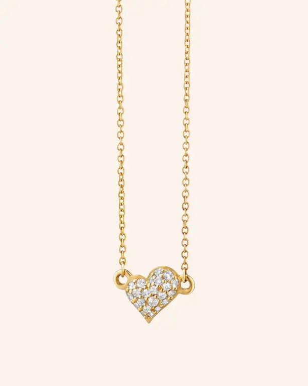 MONICA RICH KOSANN MONICA RICH KOSANN Diamond Mini Heart Charm Necklace