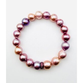 JMNYC DESIGNS Mauve Edison Pearl Stretch Bracelet