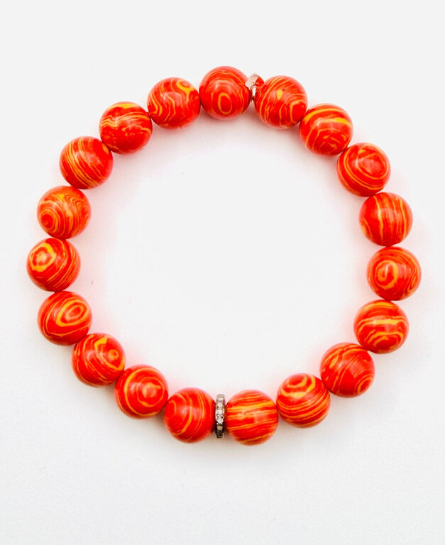 JMNYC DESIGNS JMNYC Fireball Fordite Ball Bracelet