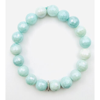 JMNYC DESIGNS Mystic Aqua Quartz Stretch Bracelet