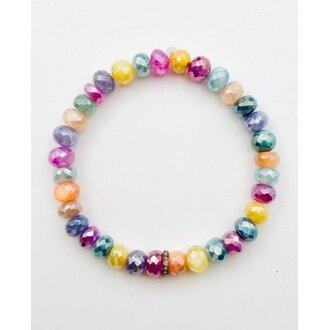 JMNYC DESIGNS Multi Gemstone Stretch Bracelet