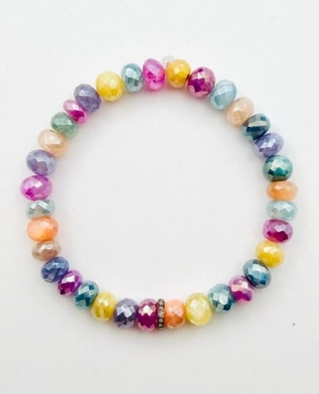 JMNYC DESIGNS JMNYC Multi Gemstone Stretch Bracelet