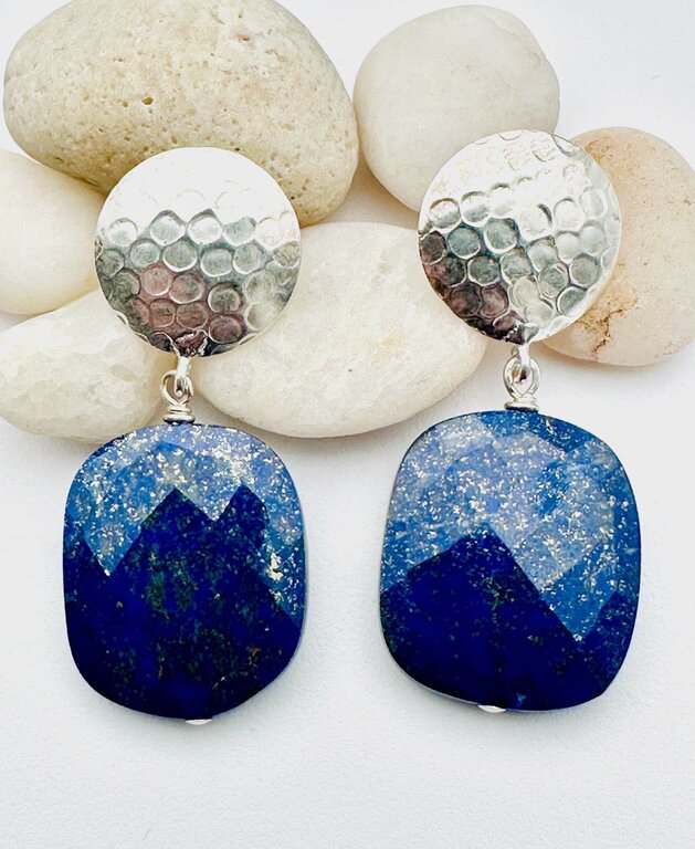 JMNYC DESIGNS JMNYC Facted Lapis Earrings