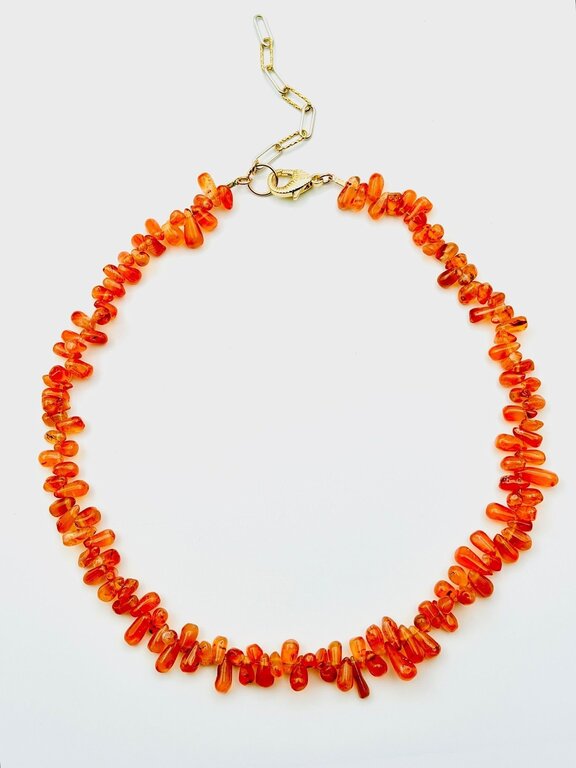 JMNYC DESIGNS JMNYC Carnelian Teardrop Necklace