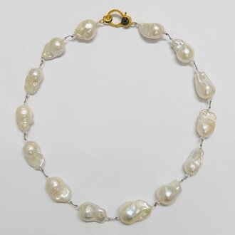 JMNYC DESIGNS White Baroque Pearl Necklace