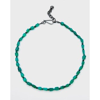 JMNYC DESIGNS Green Onyx & Malachite Necklace