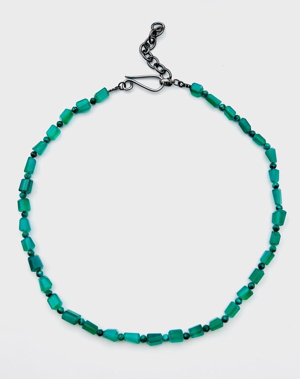 JMNYC DESIGNS Green Onyx & Malachite Necklace
