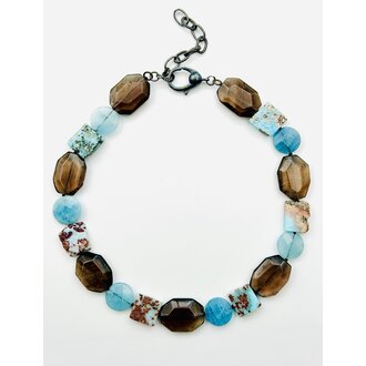 JMNYC DESIGNS Faceted Multi-Stone Necklace
