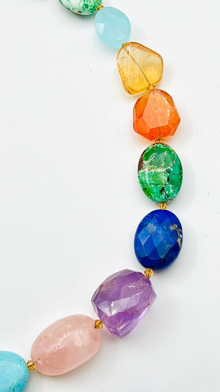 JMNYC DESIGNS JMNYC Vivid Multi Stone Necklace