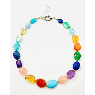 JMNYC DESIGNS Vivid Multi Stone Necklace