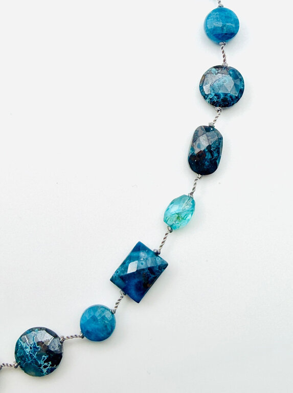 JMNYC DESIGNS JMNYC Chsocolla & Apatite Mix Necklace