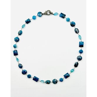 JMNYC DESIGNS Chrysocolla & Apatite Mix Necklace