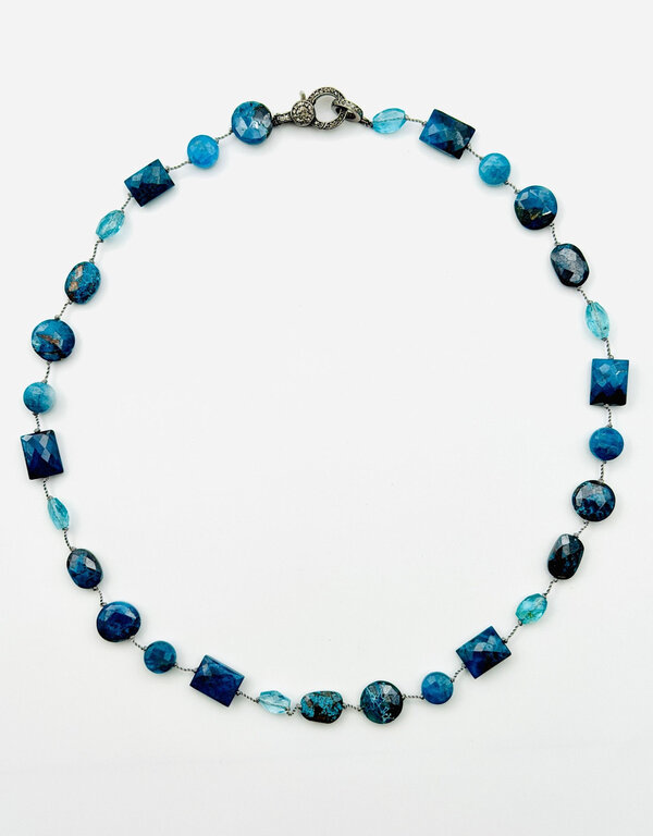 JMNYC DESIGNS JMNYC Chsocolla & Apatite Mix Necklace