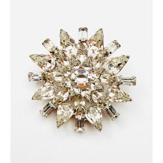 JMNYC DESIGNS 1950's Mid Century Rhinestone Starburst Brooch