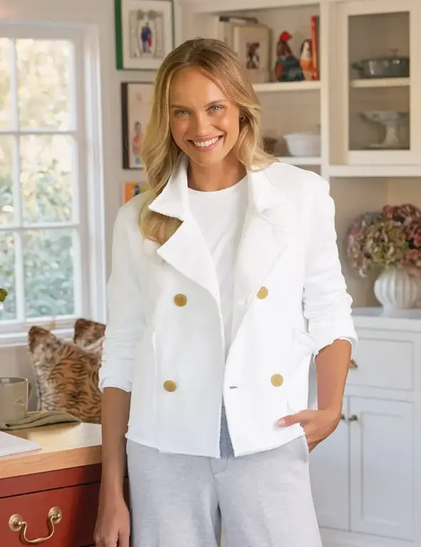 FRANK & EILEEN FRANK & EILEEN Mini Belfast Cropped Sweatshirt Peacoat