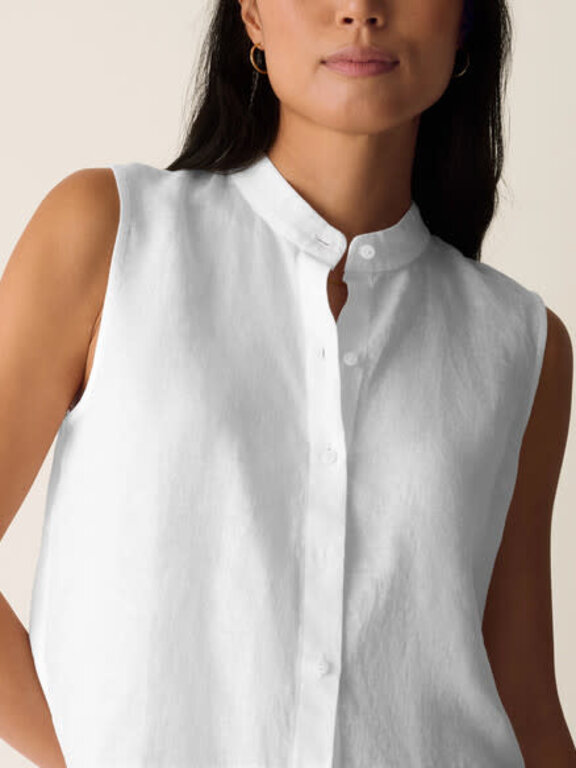 EILEEN FISHER EILEEN FISHER Mandarin collar Sleeveless Shirt