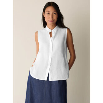 EILEEN FISHER Mandarin collar Sleeveless Shirt