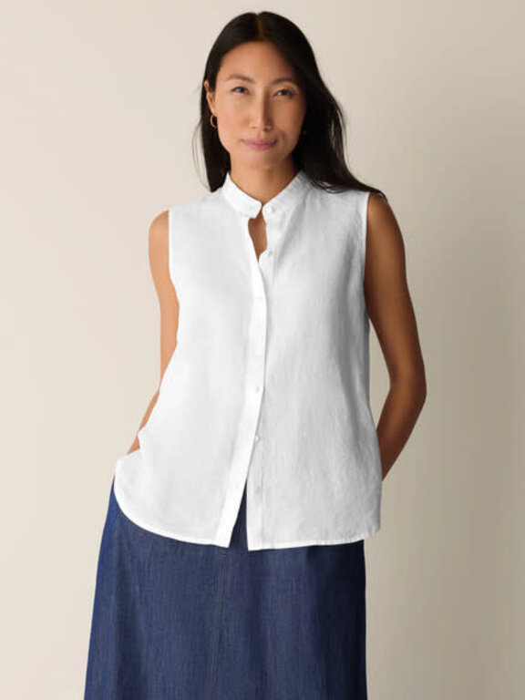 EILEEN FISHER EILEEN FISHER Mandarin collar Sleeveless Shirt