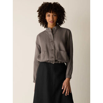 EILEEN FISHER Stand Collar Jacket