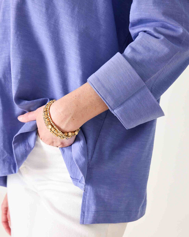 MERSEA MERSEA Amelia Cuff Tee- Blue Violet