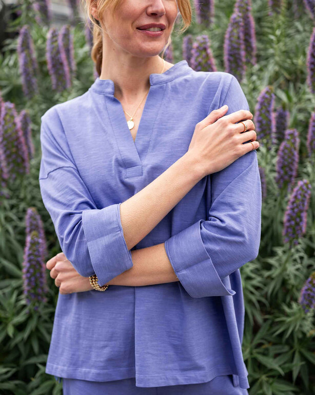 MERSEA MERSEA Amelia Cuff Tee- Blue Violet