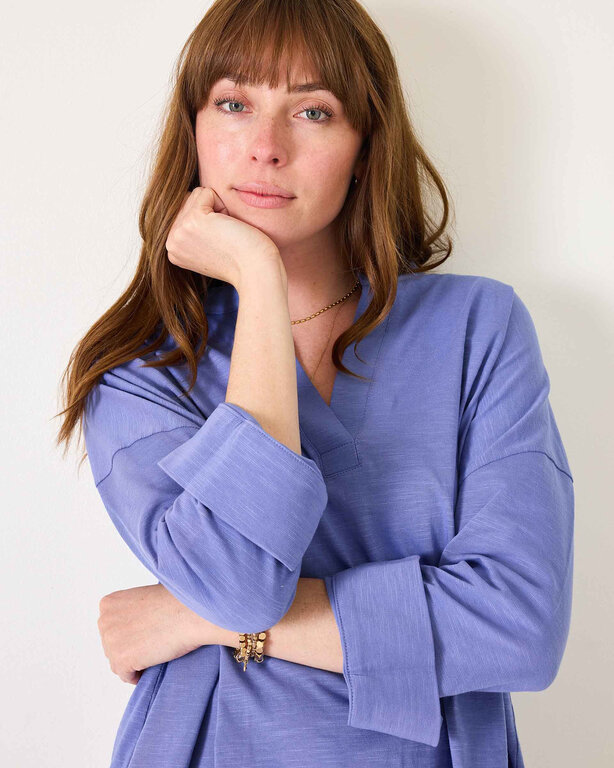 MERSEA MERSEA Amelia Cuff Tee- Blue Violet