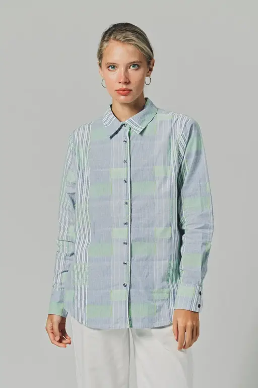 THE SHIRT THE SHIRT Boyfriend Fluorescent Block Shirt