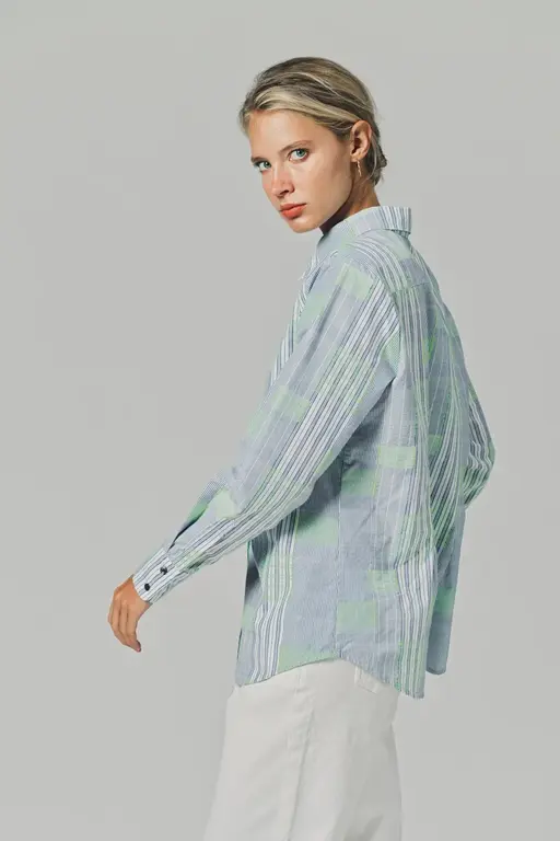THE SHIRT THE SHIRT Boyfriend Fluorescent Block Shirt