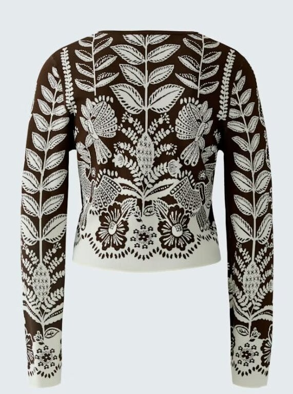 OUI OUI Print Cardigan