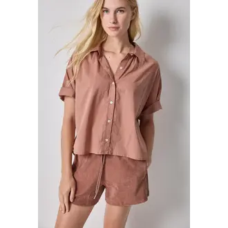 LILLA P Elbow Sleeve Button Down