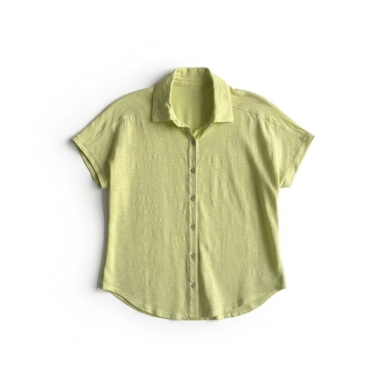 ELLIOTT LAUREN ELLIOTT LAUREN Button Front Garment Dye tee