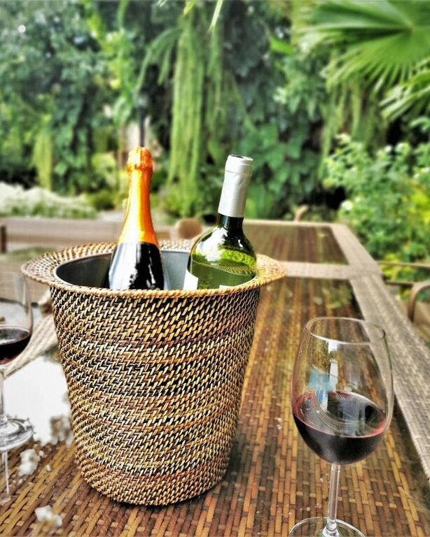CALAISIO CALAISIO Wine & Champagne Holder with Galvanized Liner