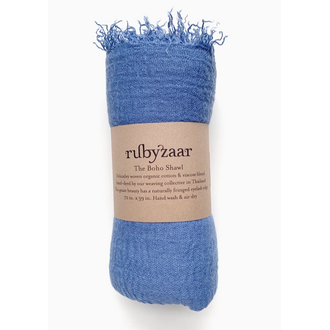 RUBYZAAR Boho Shawl- Cornflower