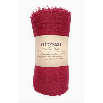 RUBYZAAR Boho Shawl- Crimson