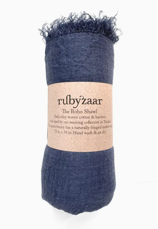 RUBYZAAR RUBYZAAR Boho Shawl- Deep Space