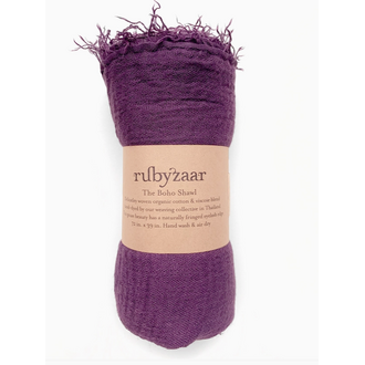 RUBYZAAR Boho Shawl- Plum