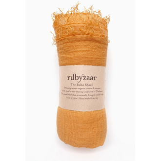 RUBYZAAR Boho Shawl- Saffron