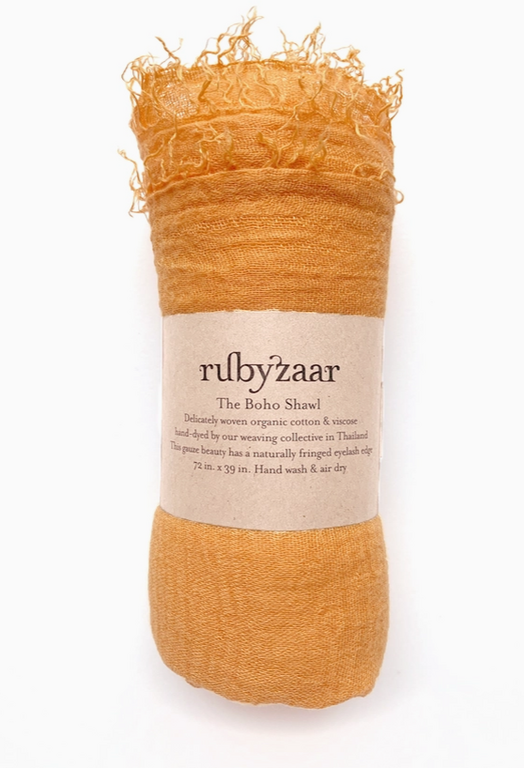 RUBYZAAR RUBYZAAR Boho Shawl- Saffron