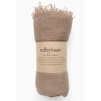 RUBYZAAR Boho Shawl- Sand