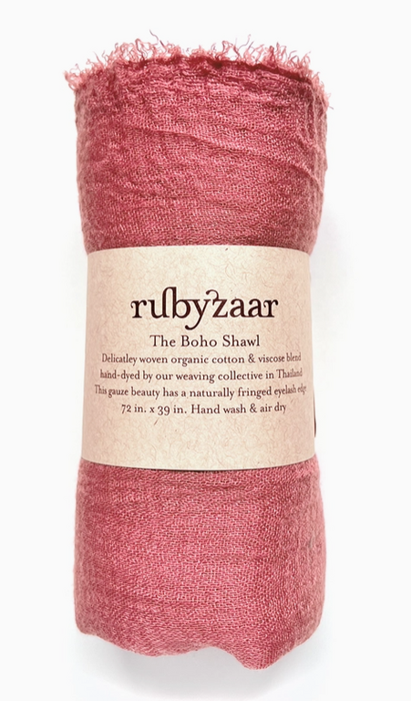 RUBYZAAR RUBYZAAR Boho Shawl- Terracotta