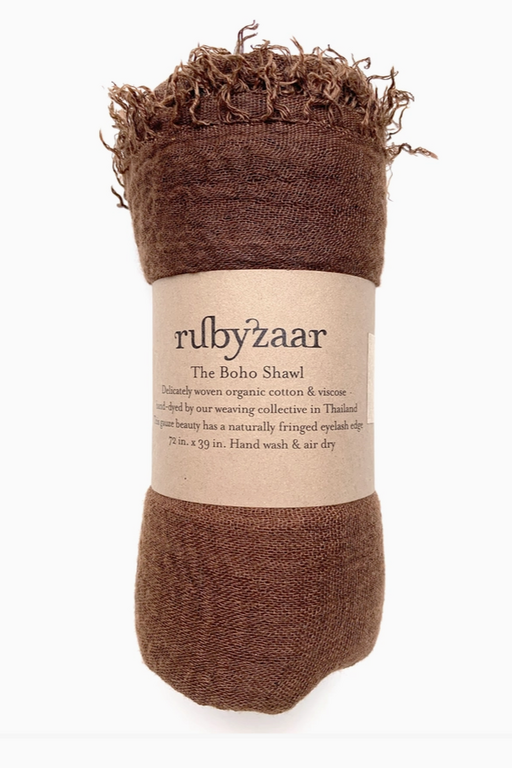 RUBYZAAR RUBYZAAR Boho Shawl- Espresso